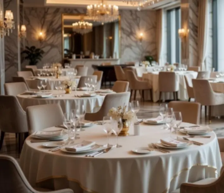 Elegáns fine dining enteriőr prémium rendezvényekhez